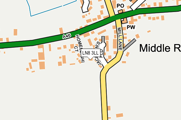LN8 3LL map - OS OpenMap – Local (Ordnance Survey)