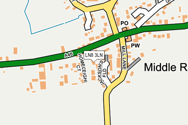 LN8 3LN map - OS OpenMap – Local (Ordnance Survey)