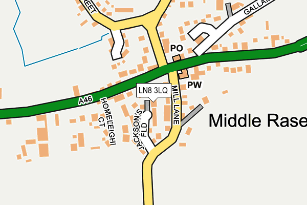 LN8 3LQ map - OS OpenMap – Local (Ordnance Survey)