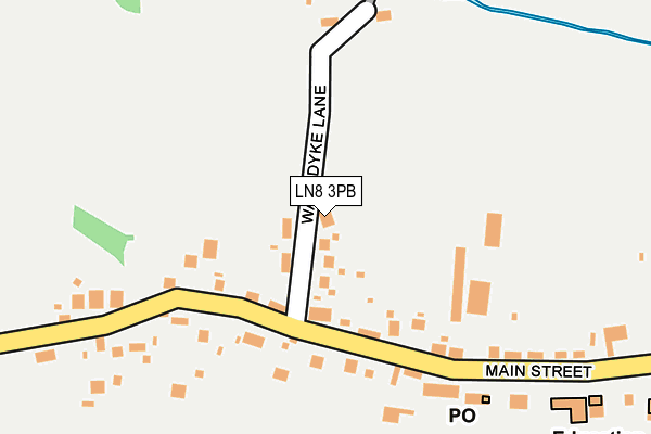 LN8 3PB map - OS OpenMap – Local (Ordnance Survey)