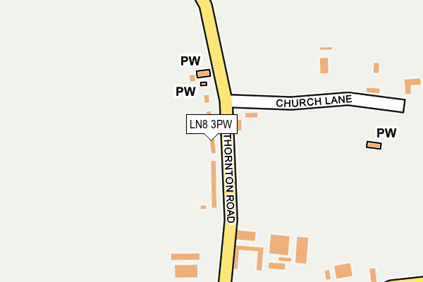 LN8 3PW map - OS OpenMap – Local (Ordnance Survey)