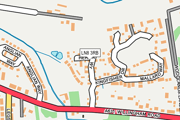 LN8 3RB map - OS OpenMap – Local (Ordnance Survey)