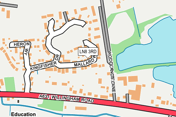 LN8 3RD map - OS OpenMap – Local (Ordnance Survey)