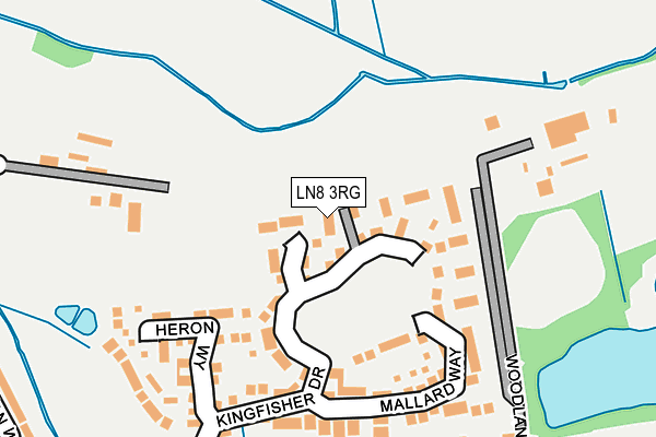 LN8 3RG map - OS OpenMap – Local (Ordnance Survey)