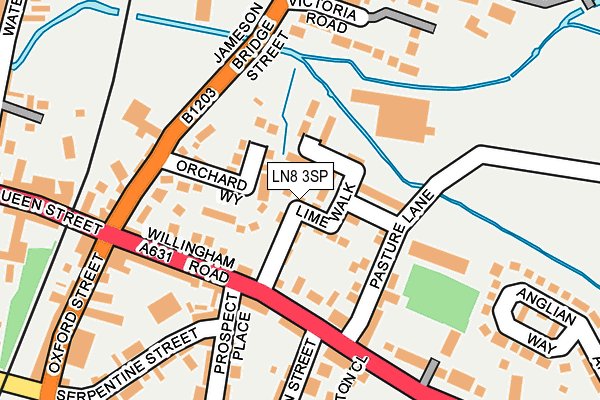 LN8 3SP map - OS OpenMap – Local (Ordnance Survey)