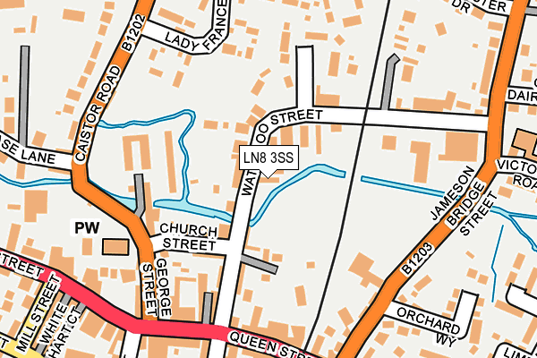 LN8 3SS map - OS OpenMap – Local (Ordnance Survey)