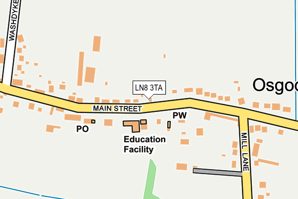 LN8 3TA map - OS OpenMap – Local (Ordnance Survey)