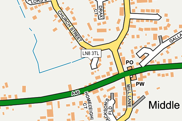 LN8 3TL map - OS OpenMap – Local (Ordnance Survey)
