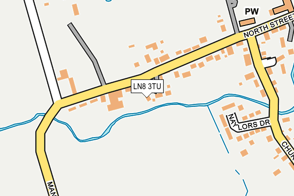 LN8 3TU map - OS OpenMap – Local (Ordnance Survey)
