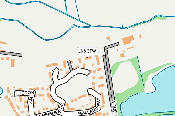 LN8 3TW map - OS OpenMap – Local (Ordnance Survey)