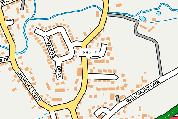 LN8 3TY map - OS OpenMap – Local (Ordnance Survey)