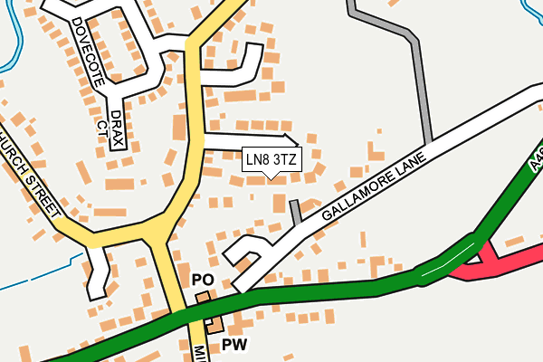LN8 3TZ map - OS OpenMap – Local (Ordnance Survey)