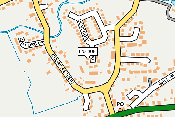 LN8 3UE map - OS OpenMap – Local (Ordnance Survey)