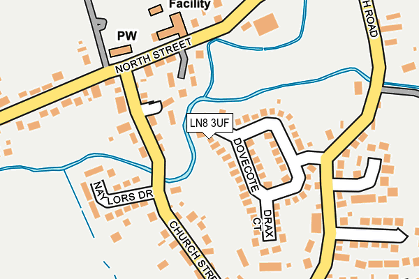 LN8 3UF map - OS OpenMap – Local (Ordnance Survey)