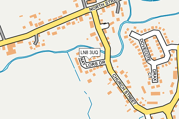 LN8 3UQ map - OS OpenMap – Local (Ordnance Survey)