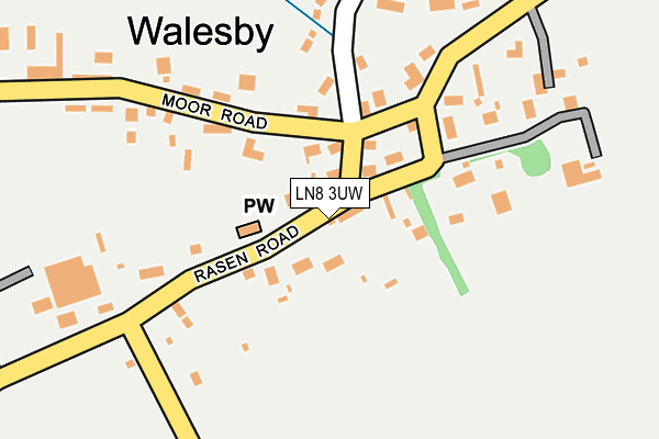LN8 3UW map - OS OpenMap – Local (Ordnance Survey)