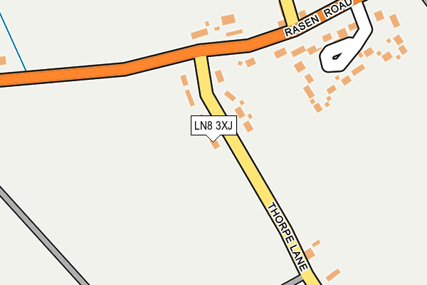 LN8 3XJ map - OS OpenMap – Local (Ordnance Survey)