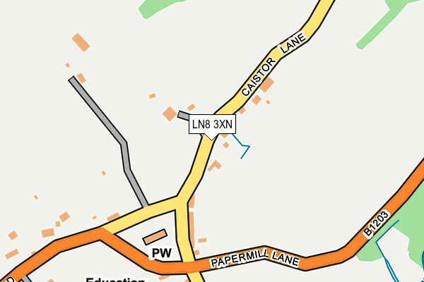 LN8 3XN map - OS OpenMap – Local (Ordnance Survey)