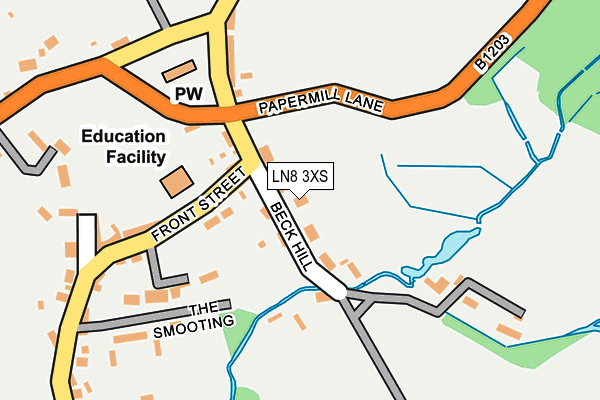 LN8 3XS map - OS OpenMap – Local (Ordnance Survey)