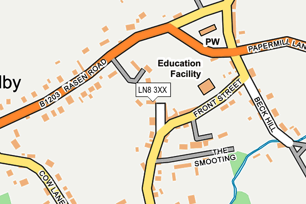 LN8 3XX map - OS OpenMap – Local (Ordnance Survey)