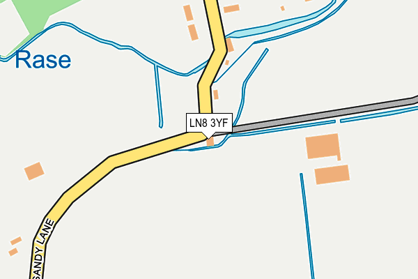 LN8 3YF map - OS OpenMap – Local (Ordnance Survey)