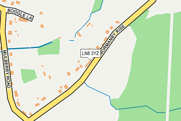 LN8 3YZ map - OS OpenMap – Local (Ordnance Survey)