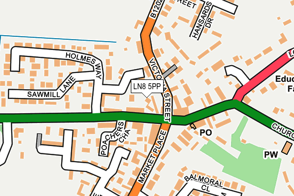 LN8 5PP map - OS OpenMap – Local (Ordnance Survey)