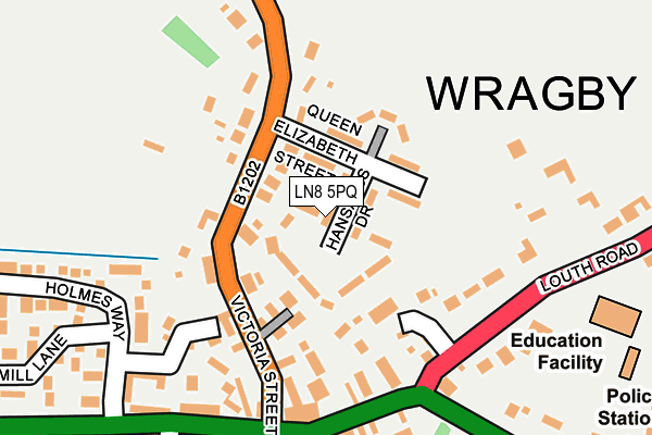 LN8 5PQ map - OS OpenMap – Local (Ordnance Survey)