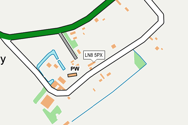 LN8 5PX map - OS OpenMap – Local (Ordnance Survey)
