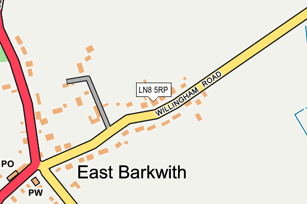 LN8 5RP map - OS OpenMap – Local (Ordnance Survey)