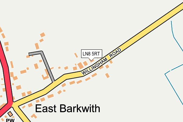 LN8 5RT map - OS OpenMap – Local (Ordnance Survey)