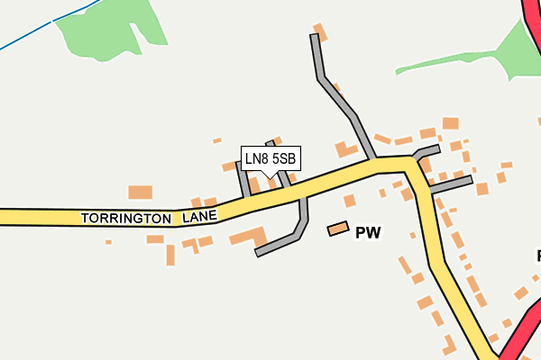 LN8 5SB map - OS OpenMap – Local (Ordnance Survey)
