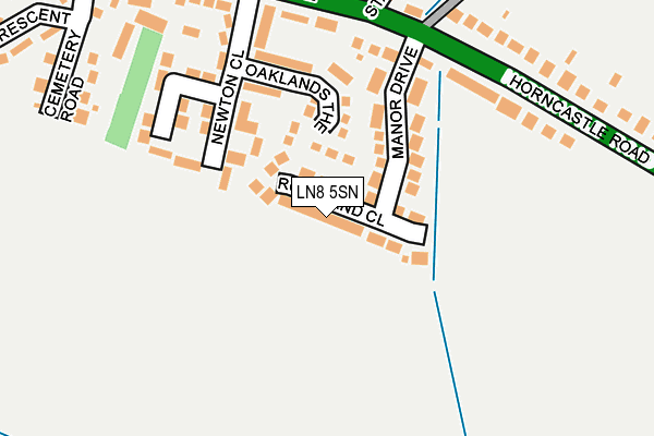 LN8 5SN map - OS OpenMap – Local (Ordnance Survey)
