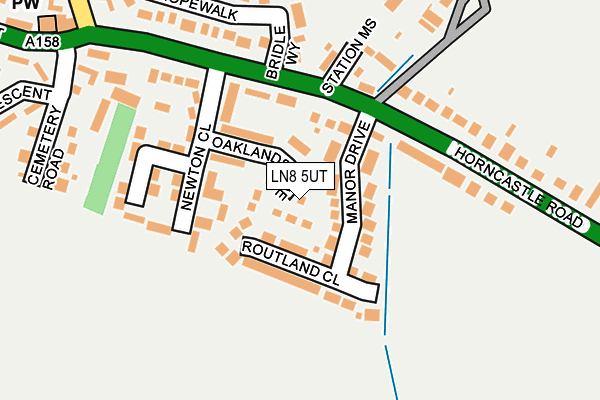 LN8 5UT map - OS OpenMap – Local (Ordnance Survey)