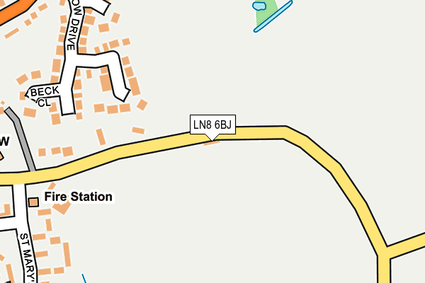 LN8 6BJ map - OS OpenMap – Local (Ordnance Survey)