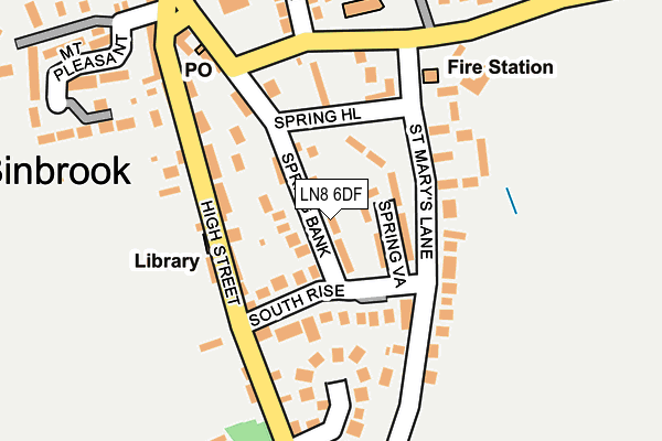 LN8 6DF map - OS OpenMap – Local (Ordnance Survey)