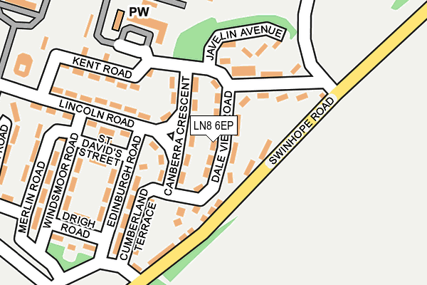 LN8 6EP map - OS OpenMap – Local (Ordnance Survey)
