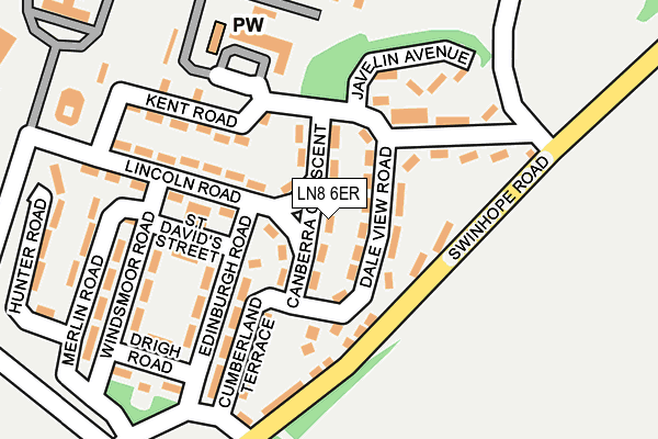 LN8 6ER map - OS OpenMap – Local (Ordnance Survey)