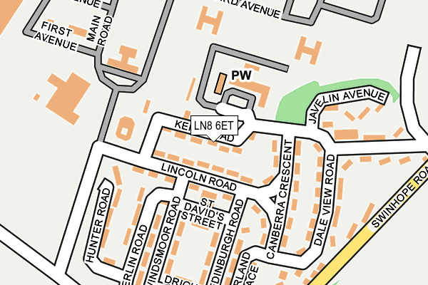 LN8 6ET map - OS OpenMap – Local (Ordnance Survey)