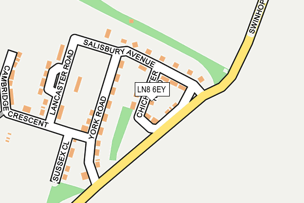 LN8 6EY map - OS OpenMap – Local (Ordnance Survey)