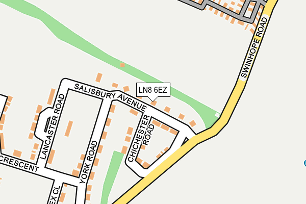 LN8 6EZ map - OS OpenMap – Local (Ordnance Survey)