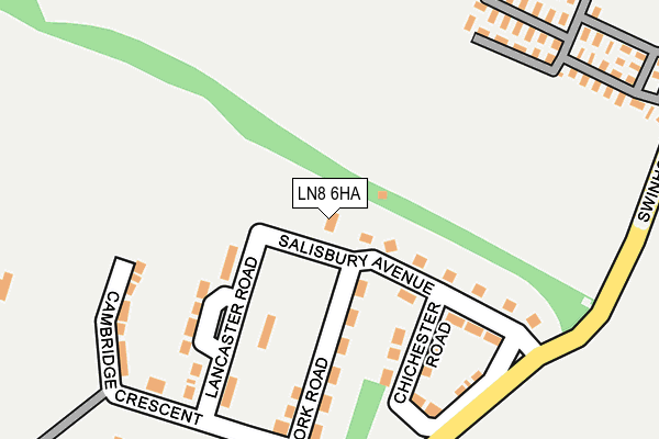 LN8 6HA map - OS OpenMap – Local (Ordnance Survey)