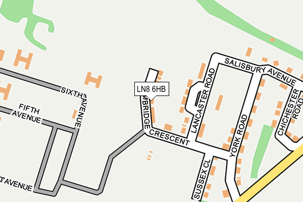 LN8 6HB map - OS OpenMap – Local (Ordnance Survey)
