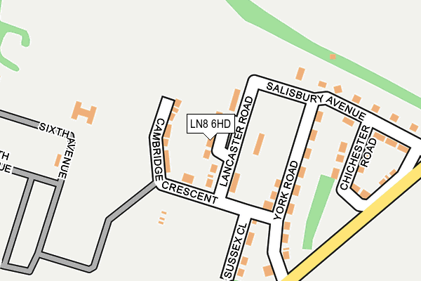 LN8 6HD map - OS OpenMap – Local (Ordnance Survey)