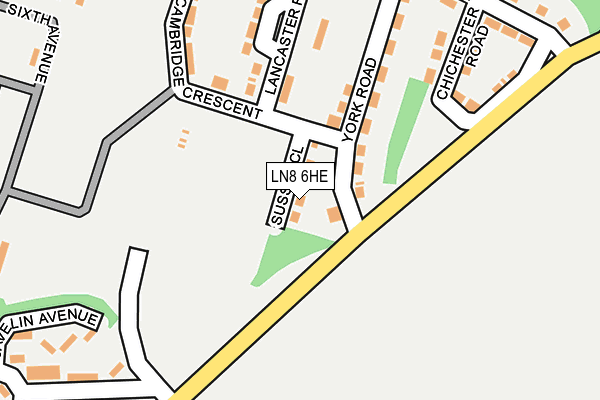 LN8 6HE map - OS OpenMap – Local (Ordnance Survey)