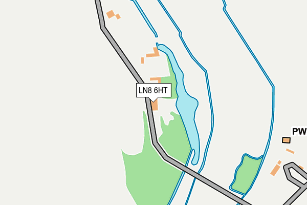 LN8 6HT map - OS OpenMap – Local (Ordnance Survey)