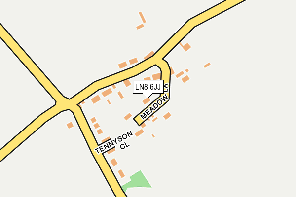 LN8 6JJ map - OS OpenMap – Local (Ordnance Survey)