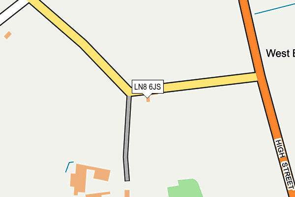 LN8 6JS map - OS OpenMap – Local (Ordnance Survey)