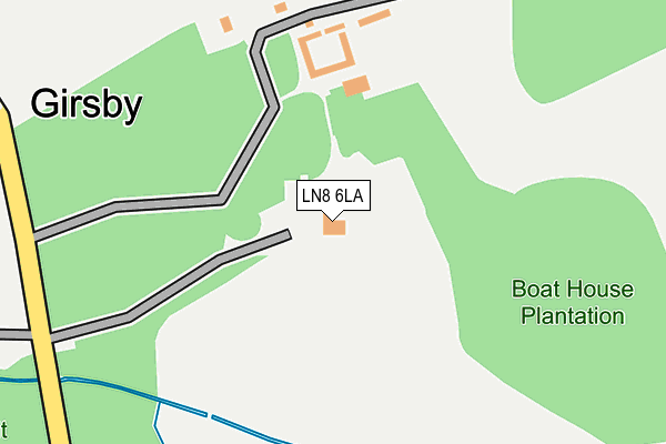 LN8 6LA map - OS OpenMap – Local (Ordnance Survey)