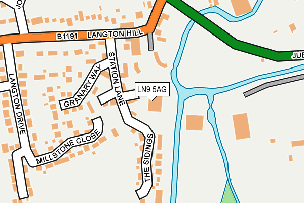 LN9 5AG map - OS OpenMap – Local (Ordnance Survey)